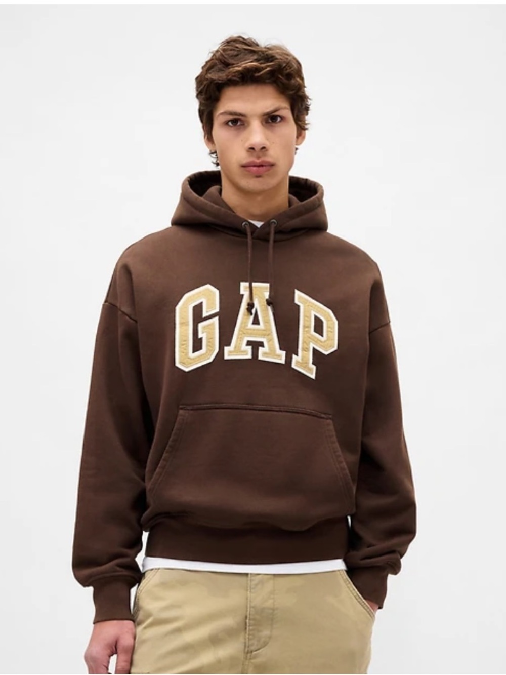 GAP Brown Hoodie with Cream Logo